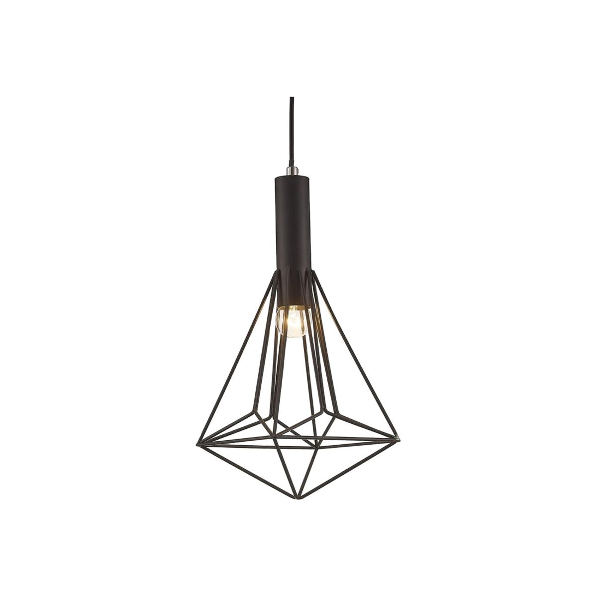 Kristoff Cage Ceiling Pendant 1 Light E27 Black - Black – image 1