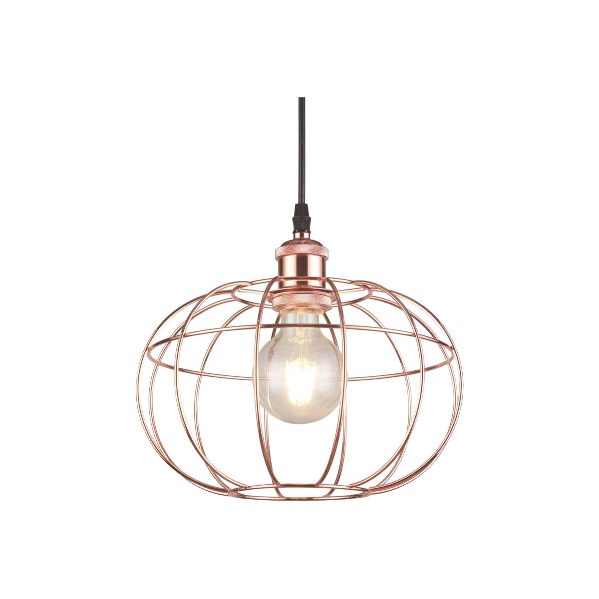 CGC EDWARD Round Copper Wire Cage Pendant Ceiling Light Fitting - copper – image 1