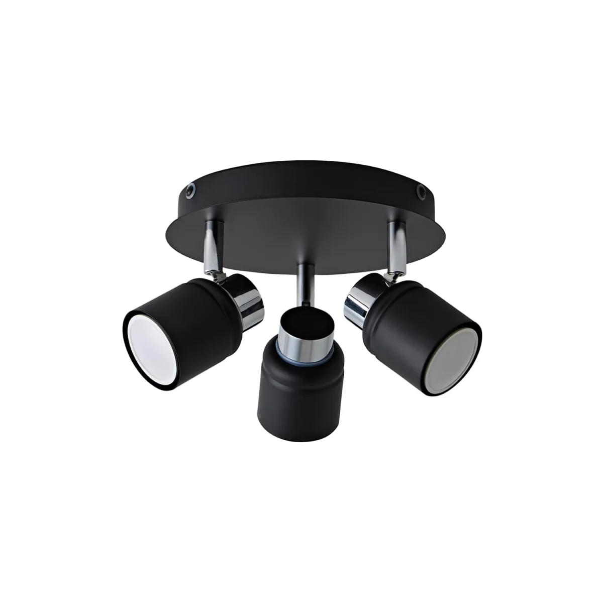 Benton 3 Way Round IP44 Bathroom Ceiling Spotlight - Black / 0 – image 2