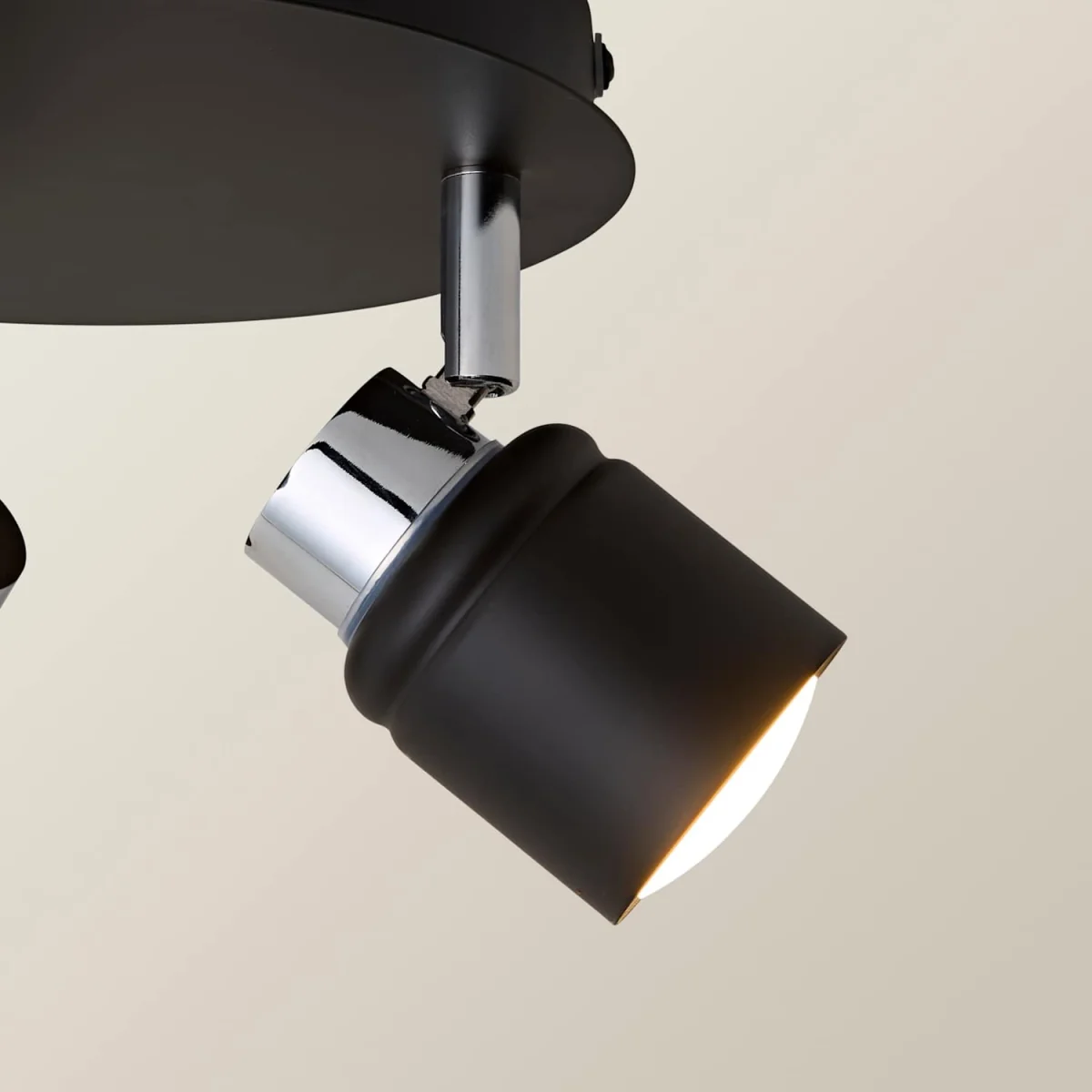 Benton 3 Way Round IP44 Bathroom Ceiling Spotlight - Black / 0 – image 6