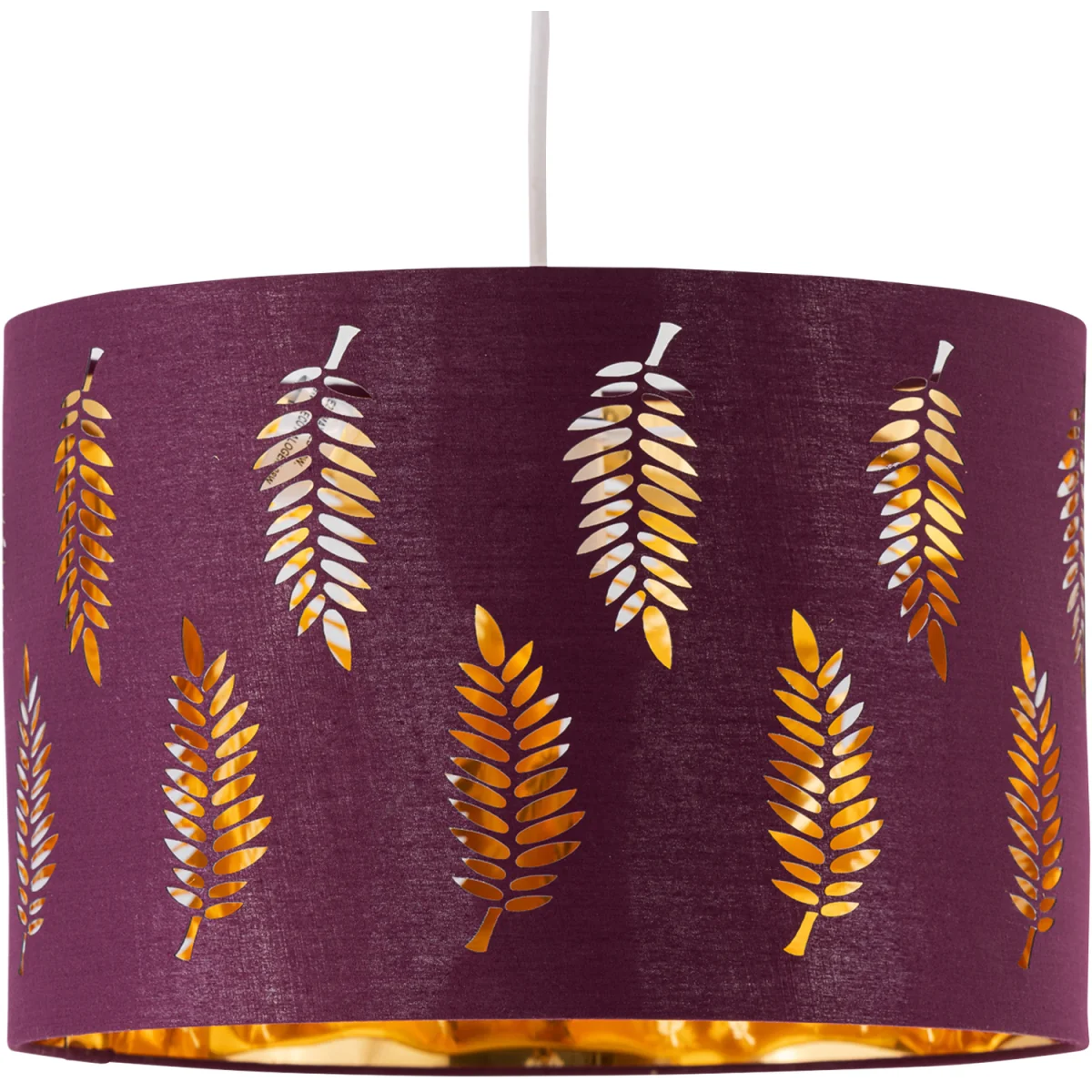 Set Of 2 Fern Burgundy Cut Out 25cm Pendant Lightshades - Burgundy – image 2