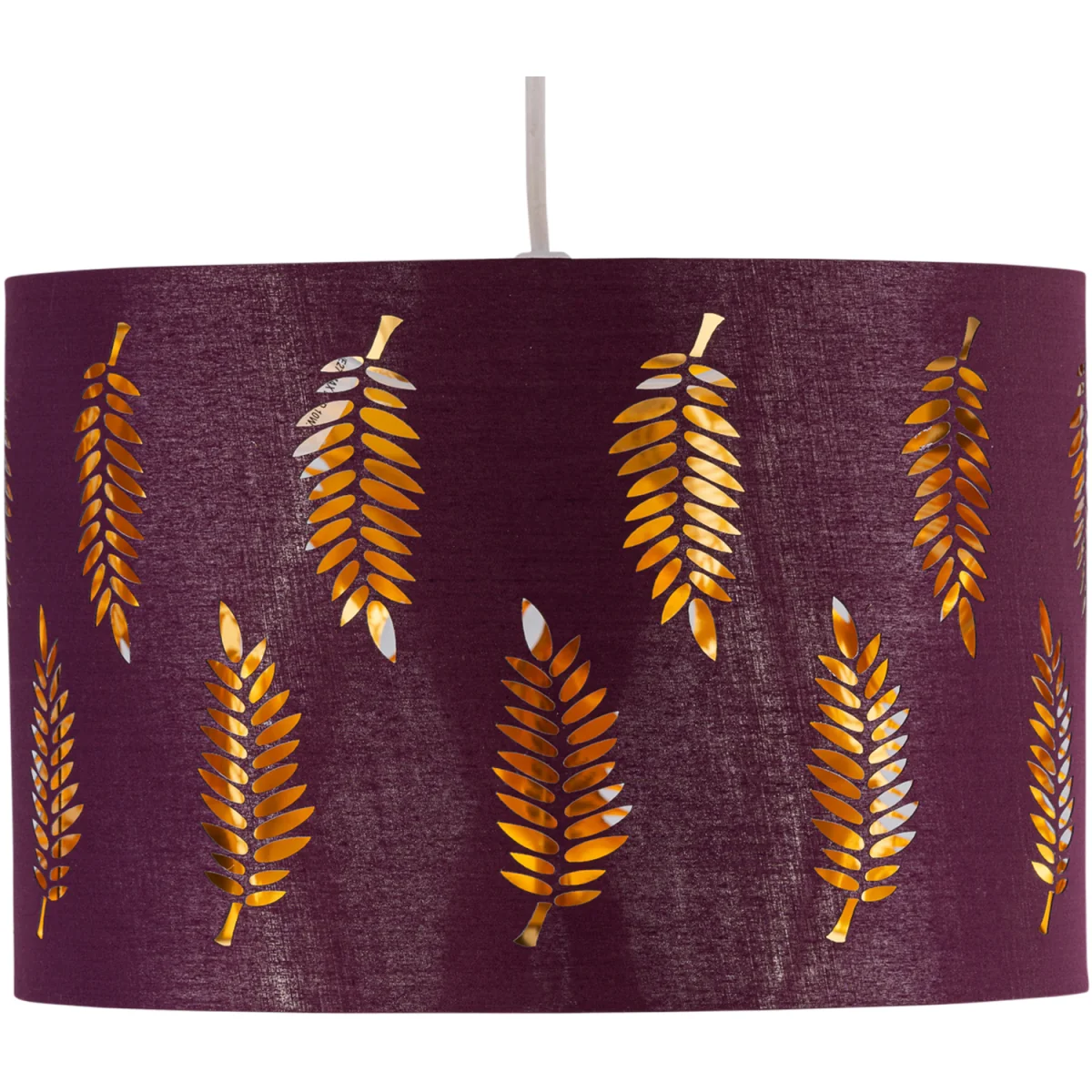 Set Of 2 Fern Burgundy Cut Out 25cm Pendant Lightshades - Burgundy – image 3