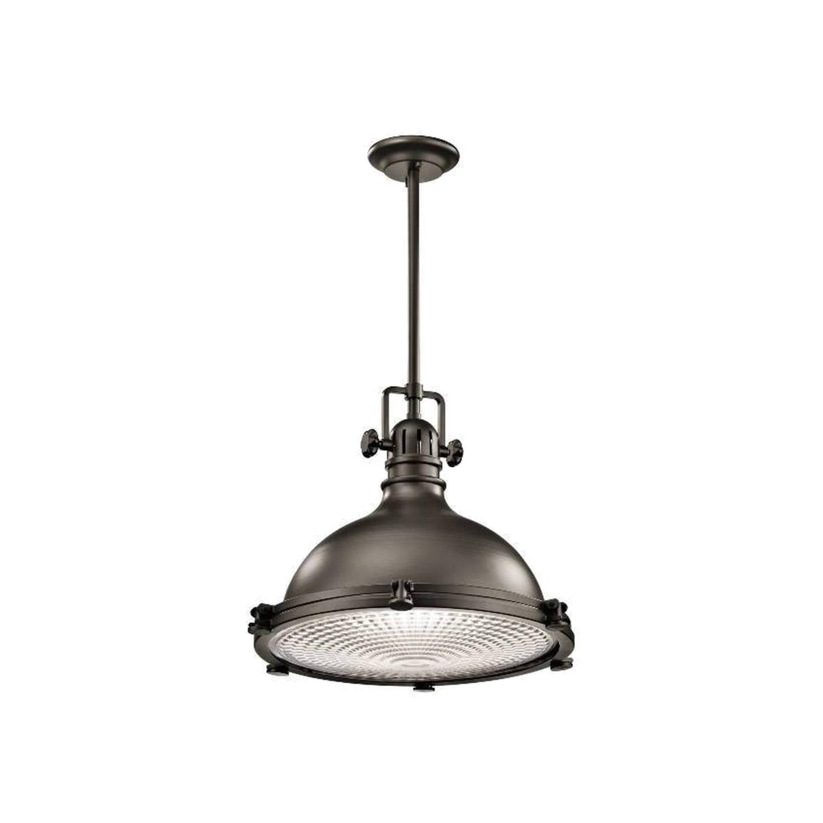 Hatteras Bay 1 Light Large Dome Ceiling Pendant Olde Bronze, E27 - Olde Bronze