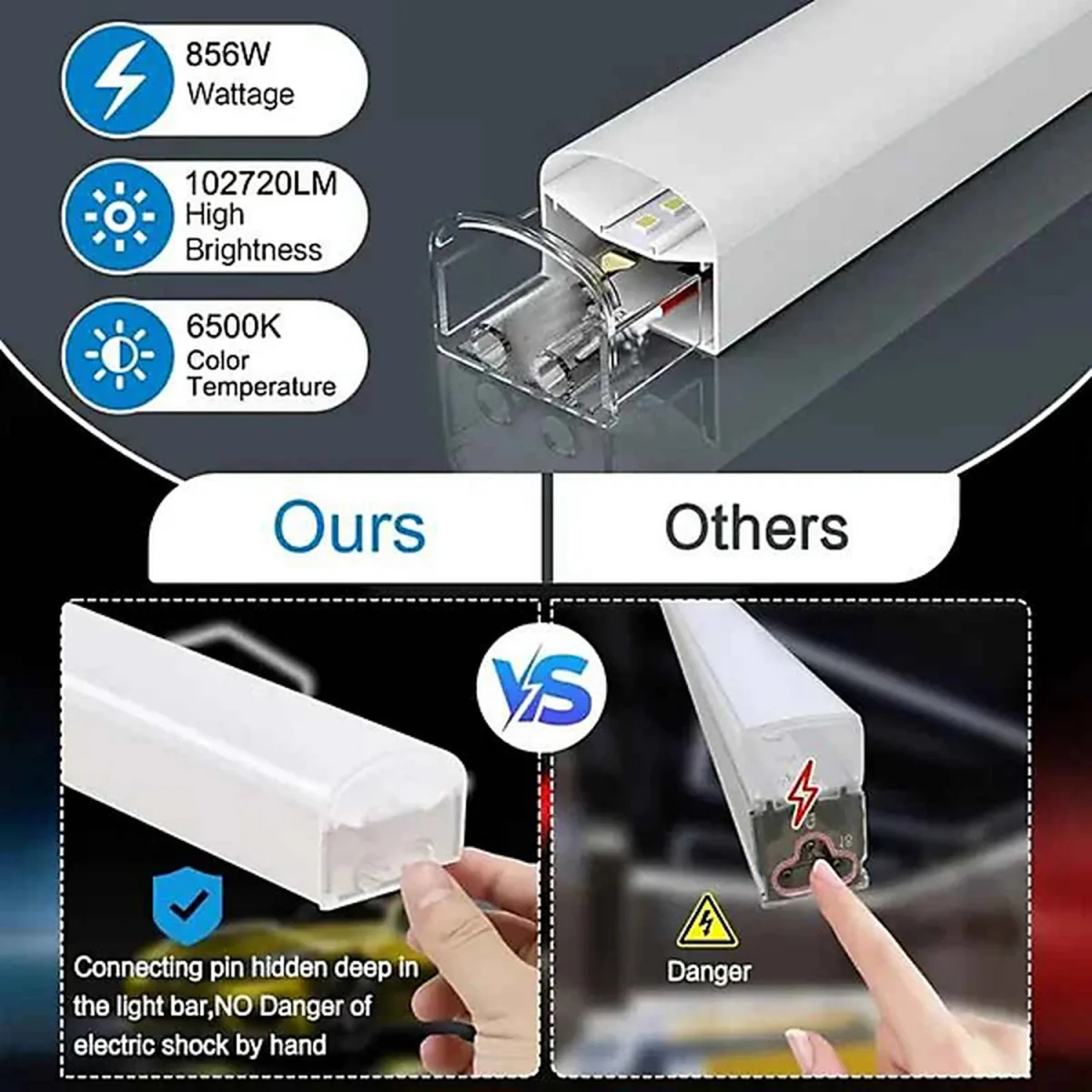 5pcs Honeycomb LED Ceiling Light Cool White - White – image 4