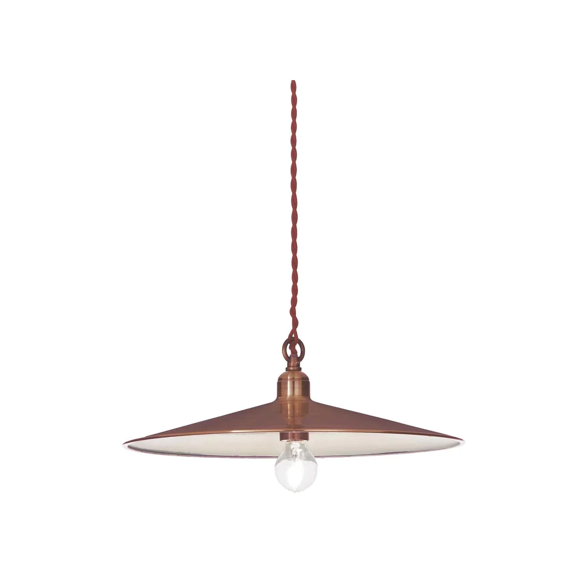 Cantina 1 Light Dome Ceiling Pendant - Copper