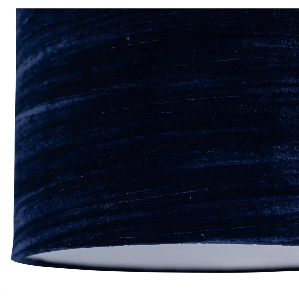 Navy Blue Crushed Velvet 25cm Pendant Lightshade - Blue – image 3