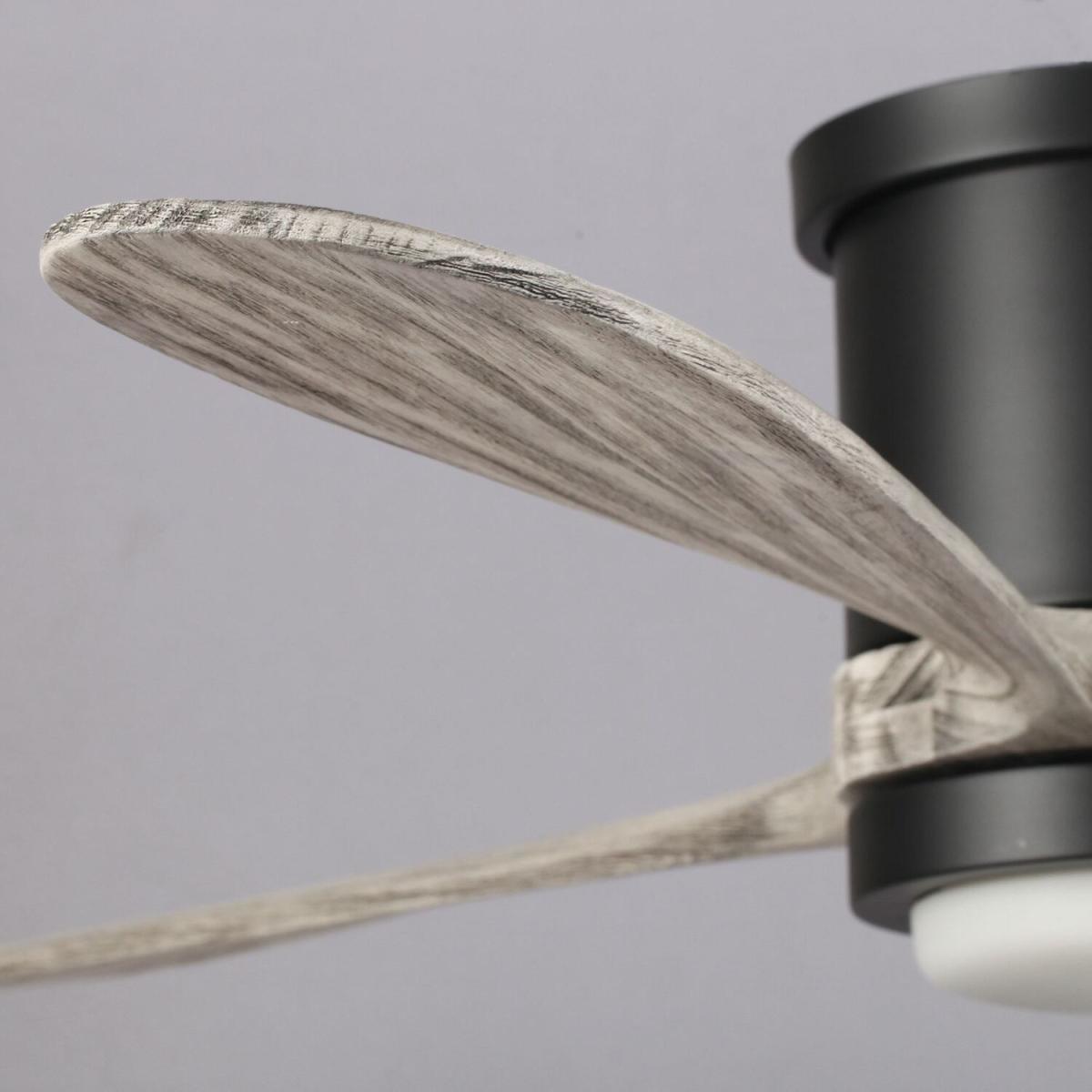 Flush Mount Ceiling Fan with Light, 3 Blades Indoor LED Lighting Fan - Black – image 3