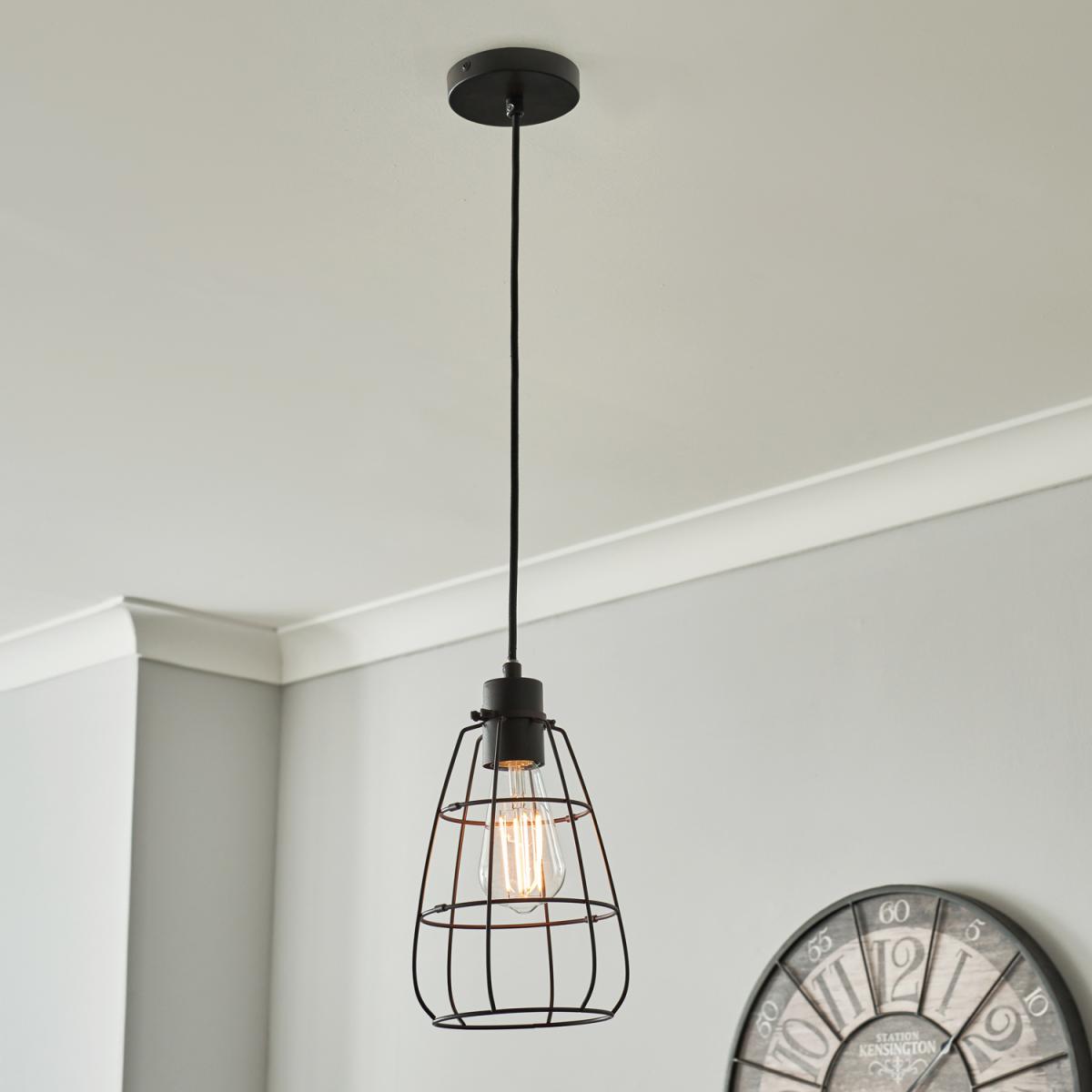 Drax 1 Light Ceiling Pendant - Bronze – image 2