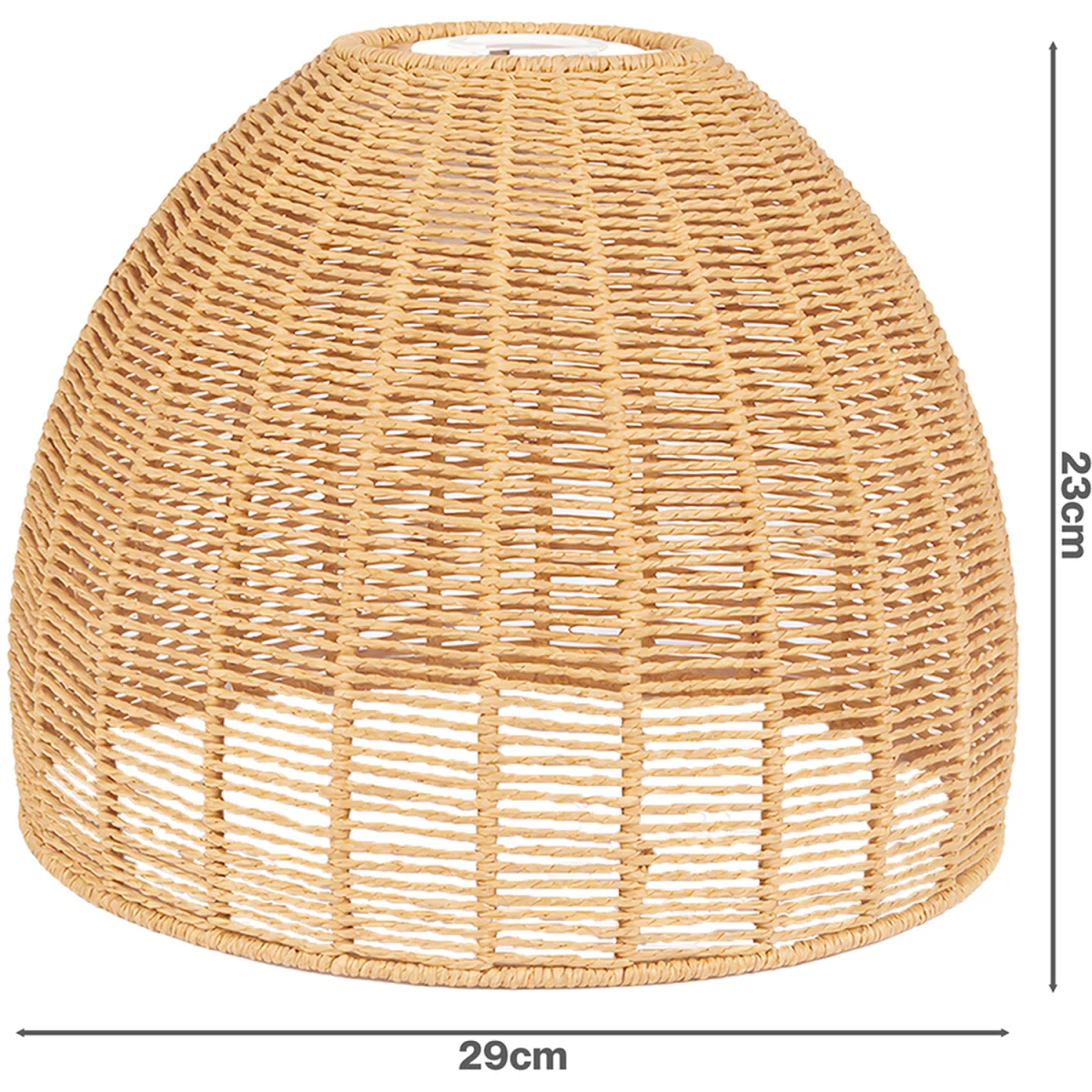 Ceiling Light Shade Pendant Woven Lampshade Natural Easy Fit - Grey – image 8