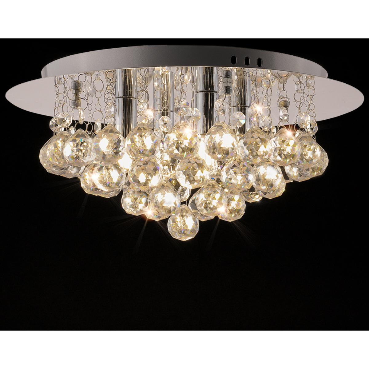 Chrome Crystal Semi Flush Lighting - Chrome – image 2