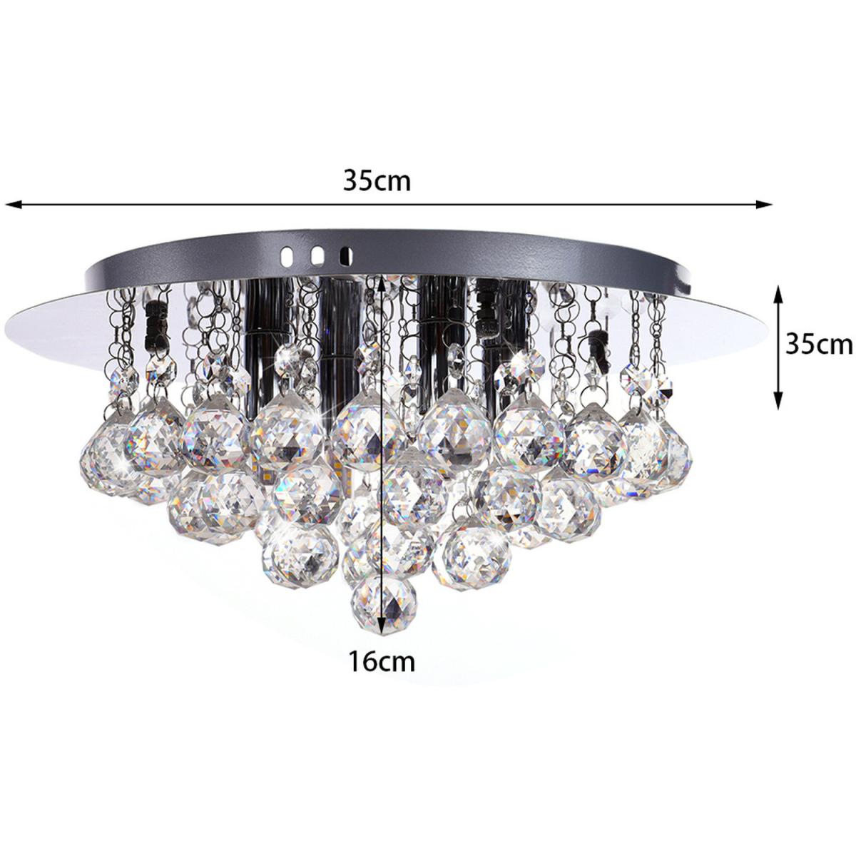 Chrome Crystal Semi Flush Lighting - Chrome – image 3