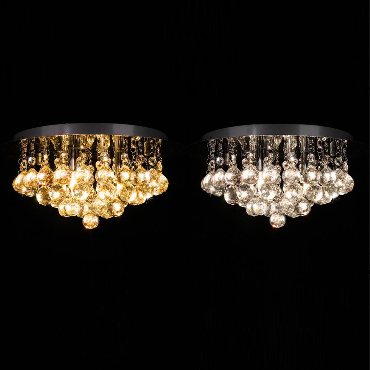 Chrome Crystal Semi Flush Lighting - Chrome – image 4