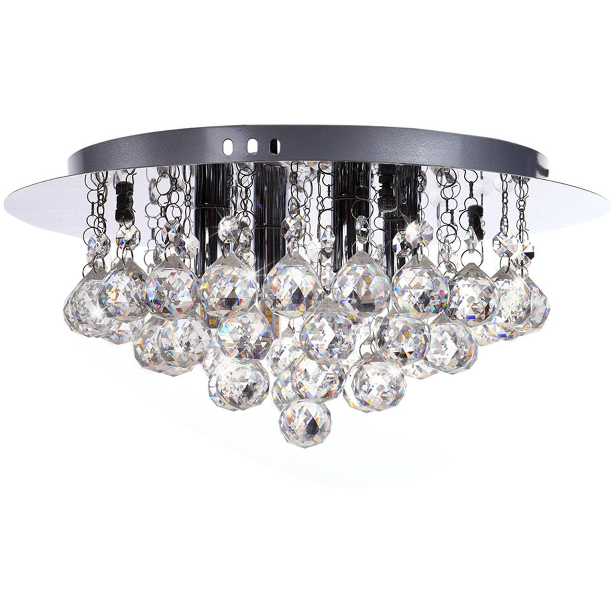 Chrome Crystal Semi Flush Lighting - Chrome – image 5