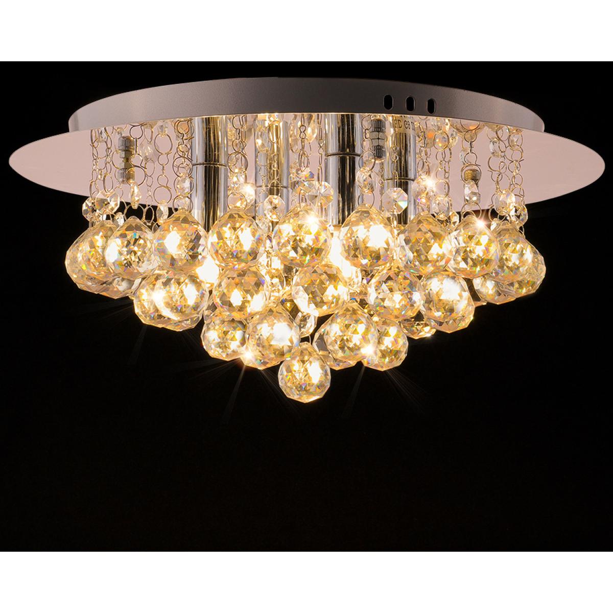 Chrome Crystal Semi Flush Lighting - Chrome – image 6