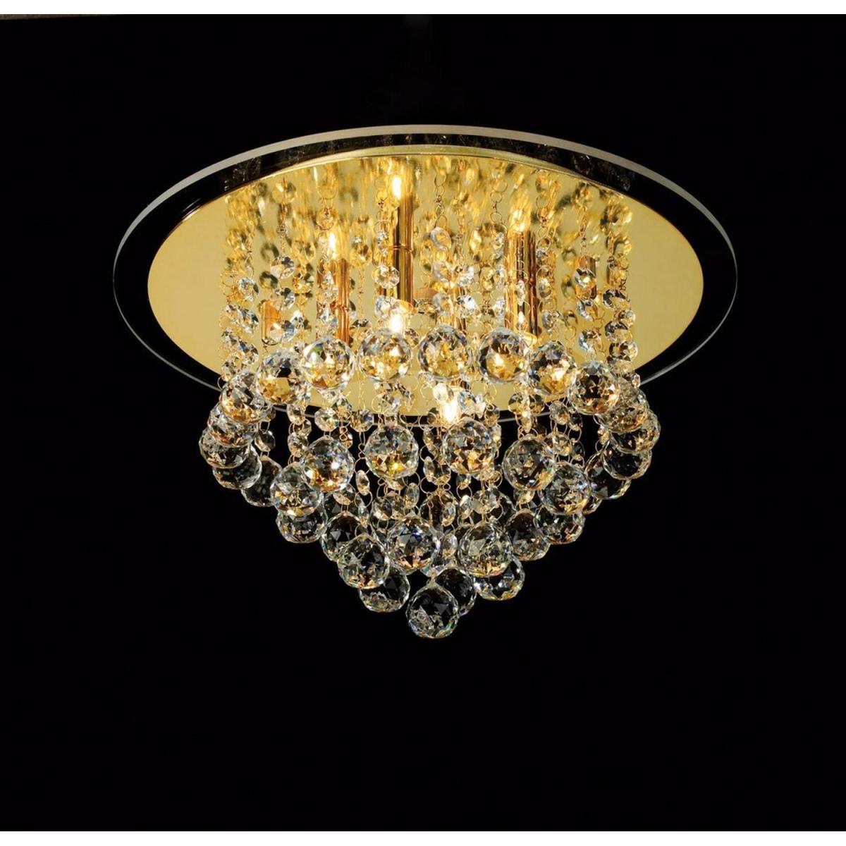 Atla Flush Ceiling 4 Light French Gold, Crystal - French Gold – image 2