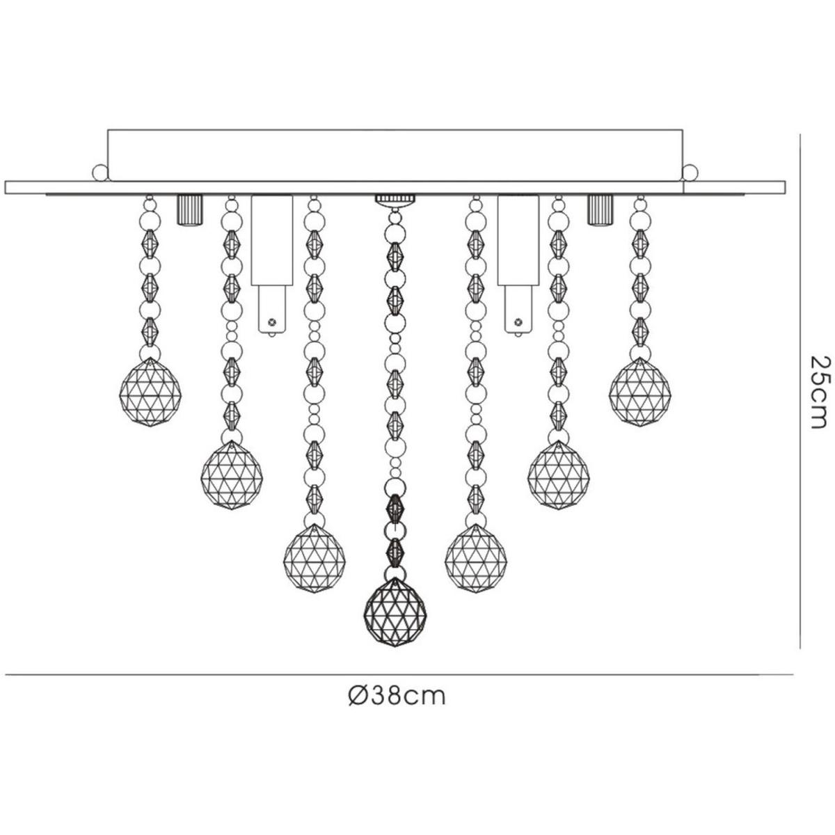 Atla Flush Ceiling 4 Light French Gold, Crystal - French Gold – image 5