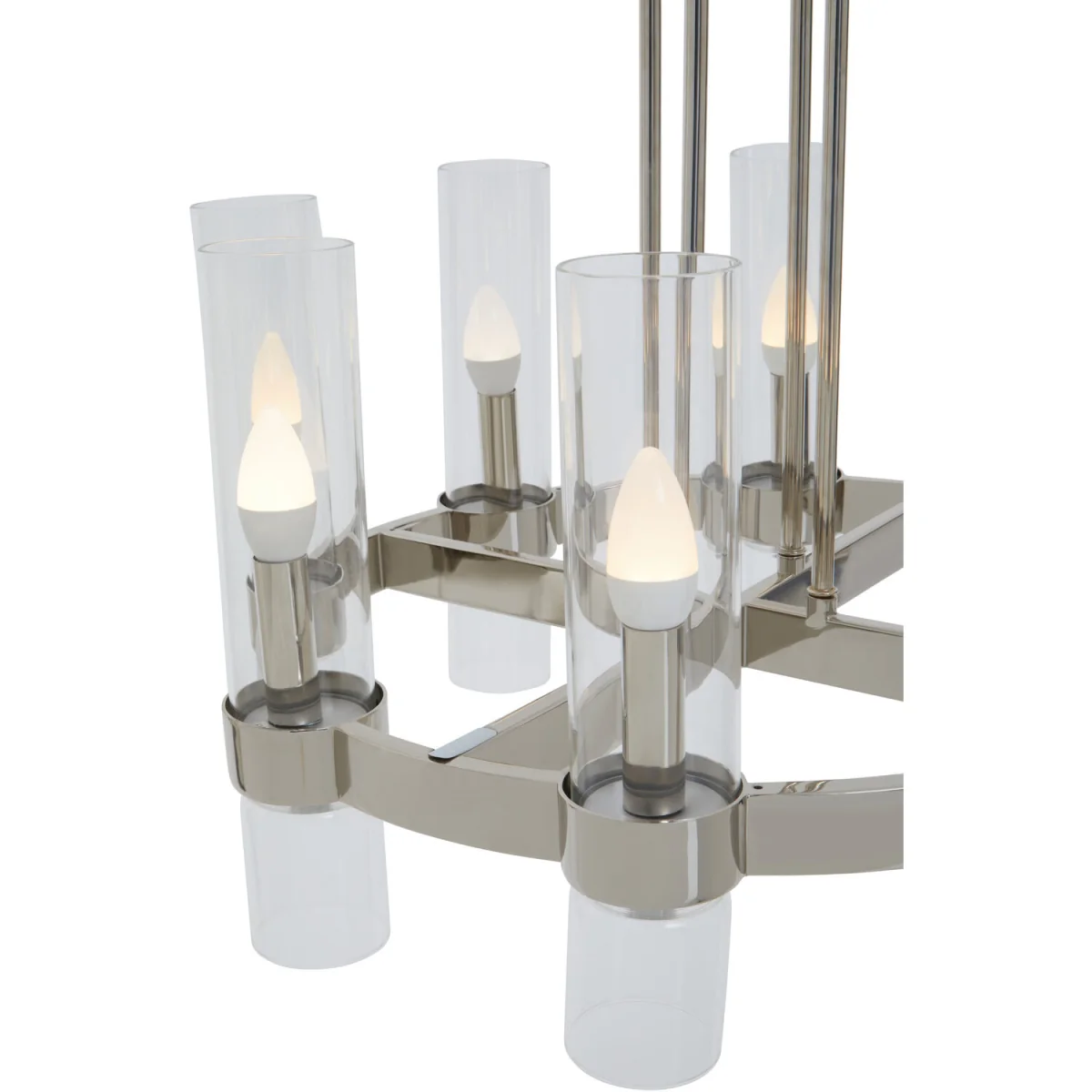 Alexis 8 Light Nickel Finish Statement Pendant Light - Silver – image 5