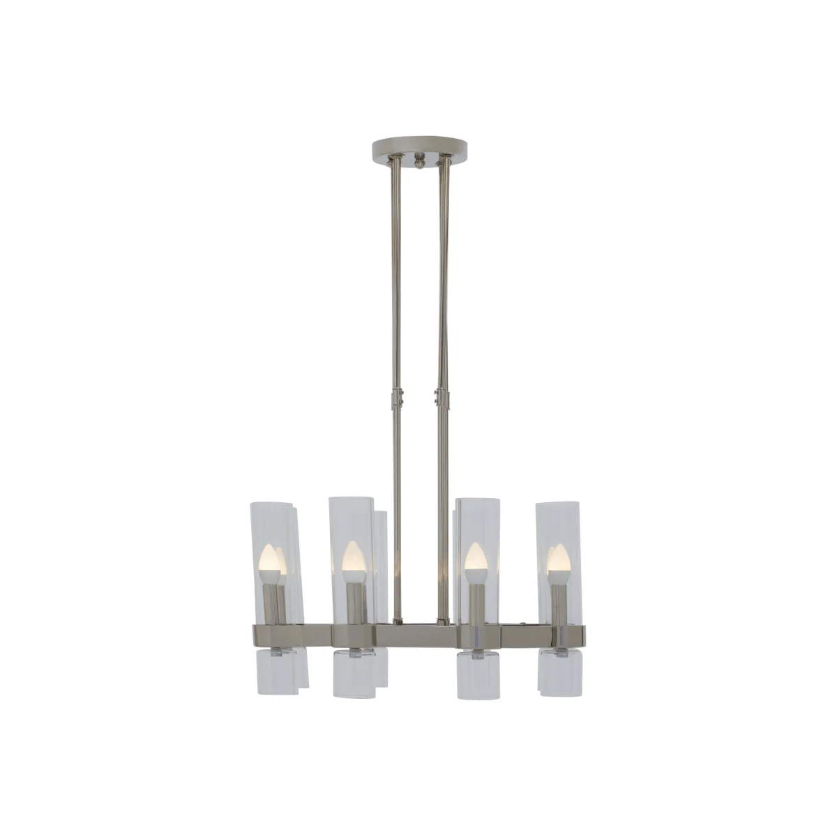 Alexis 8 Light Nickel Finish Statement Pendant Light - Silver – image 1
