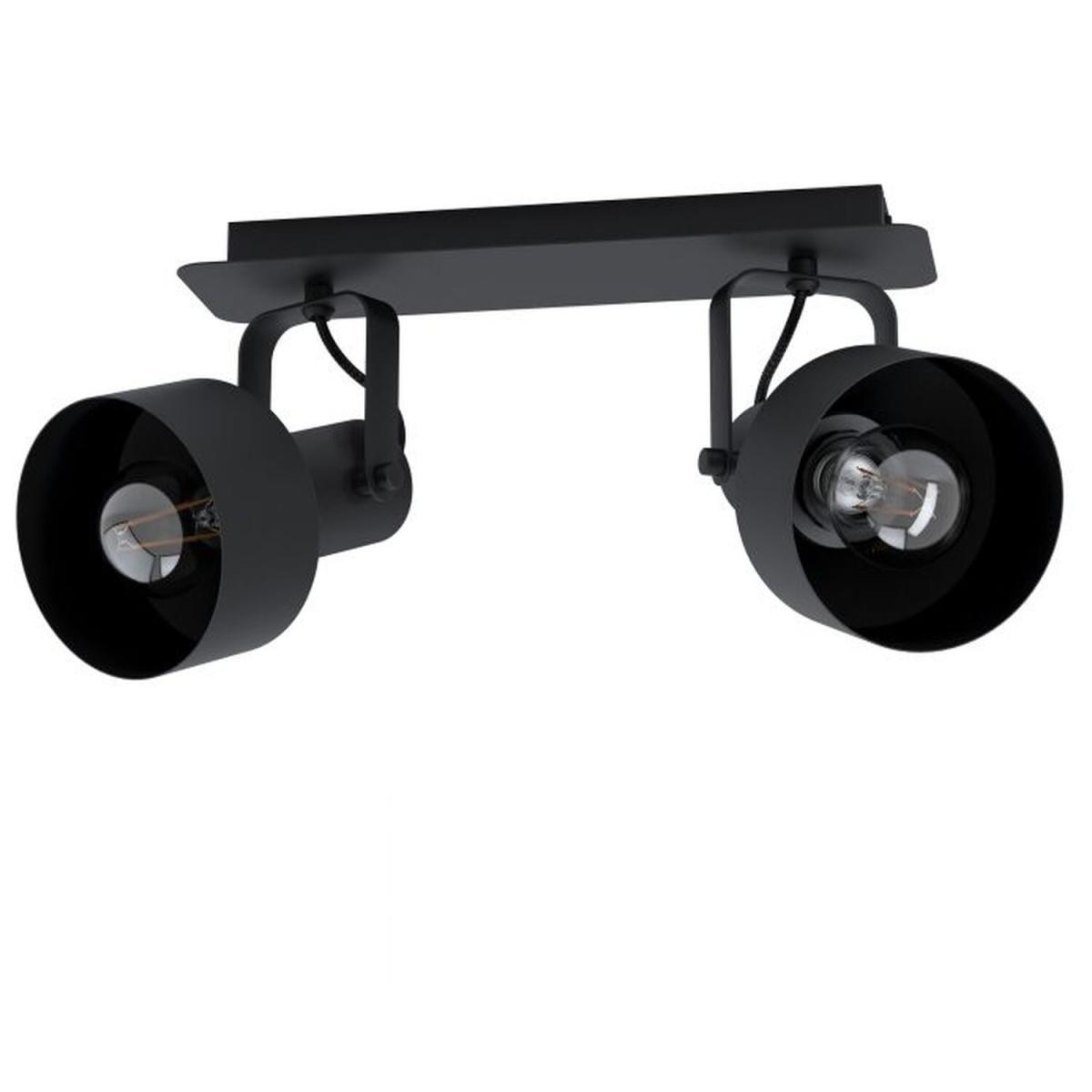 EGLO CASIBARE 2-Spotlight Black Ceiling Light - Black – image 2