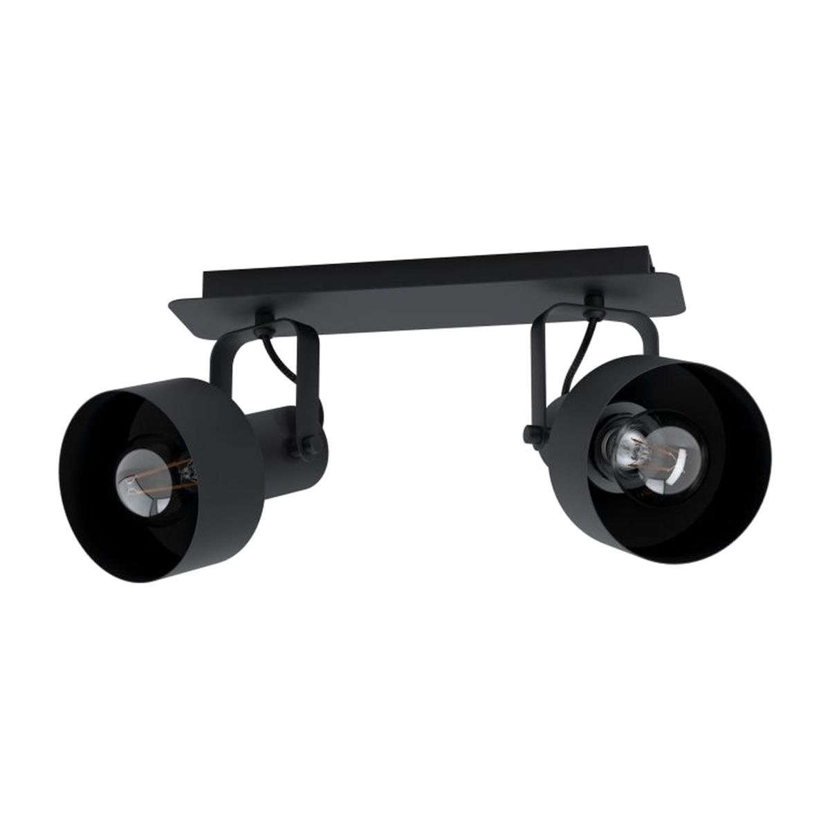 EGLO CASIBARE 2-Spotlight Black Ceiling Light - Black – image 1