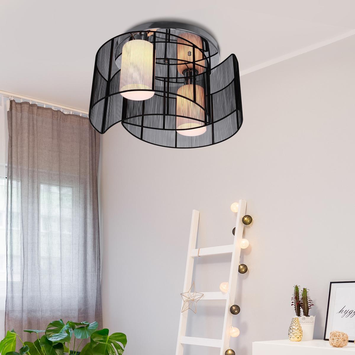 Modern Design Mini Style Flush Mount Ceiling Light - Black – image 4