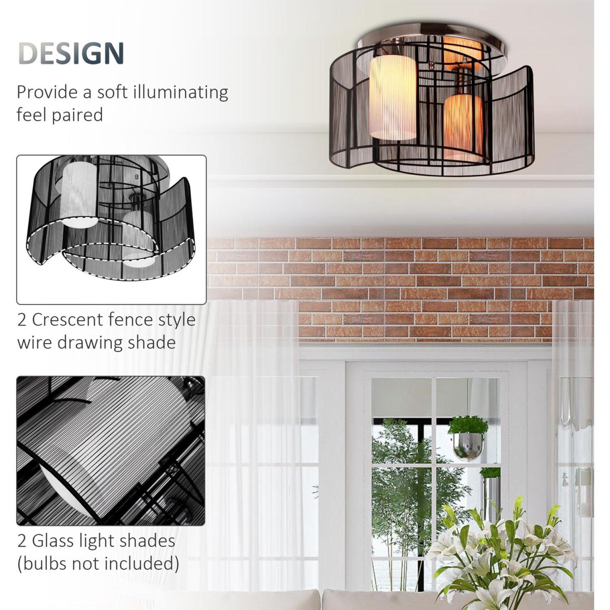 Modern Design Mini Style Flush Mount Ceiling Light - Black – image 8