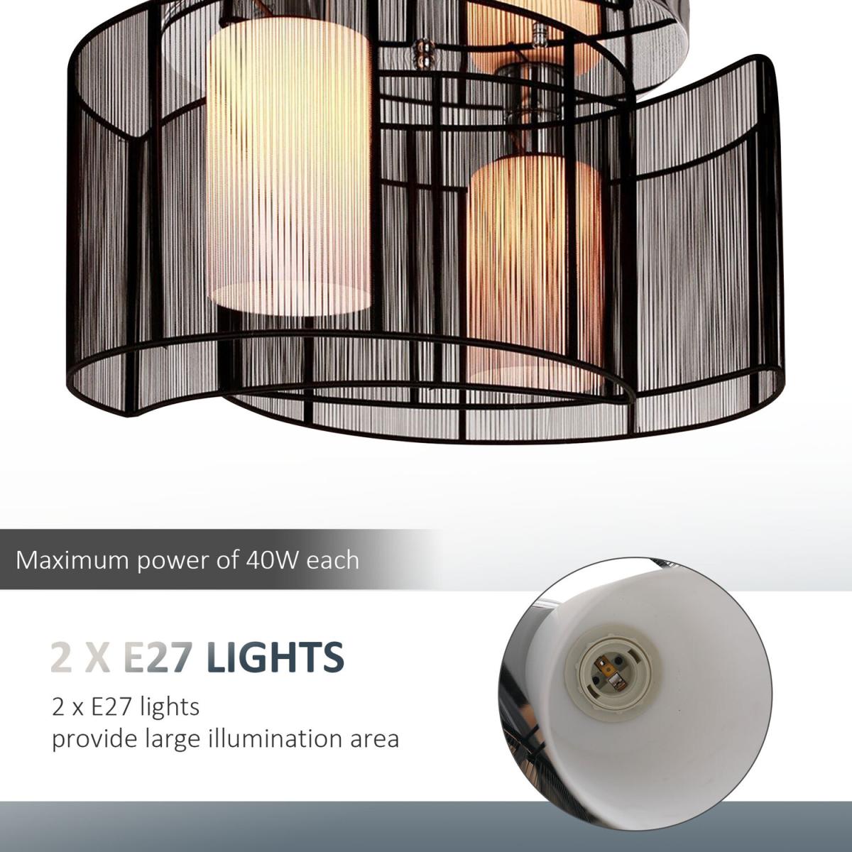 Modern Design Mini Style Flush Mount Ceiling Light - Black – image 9