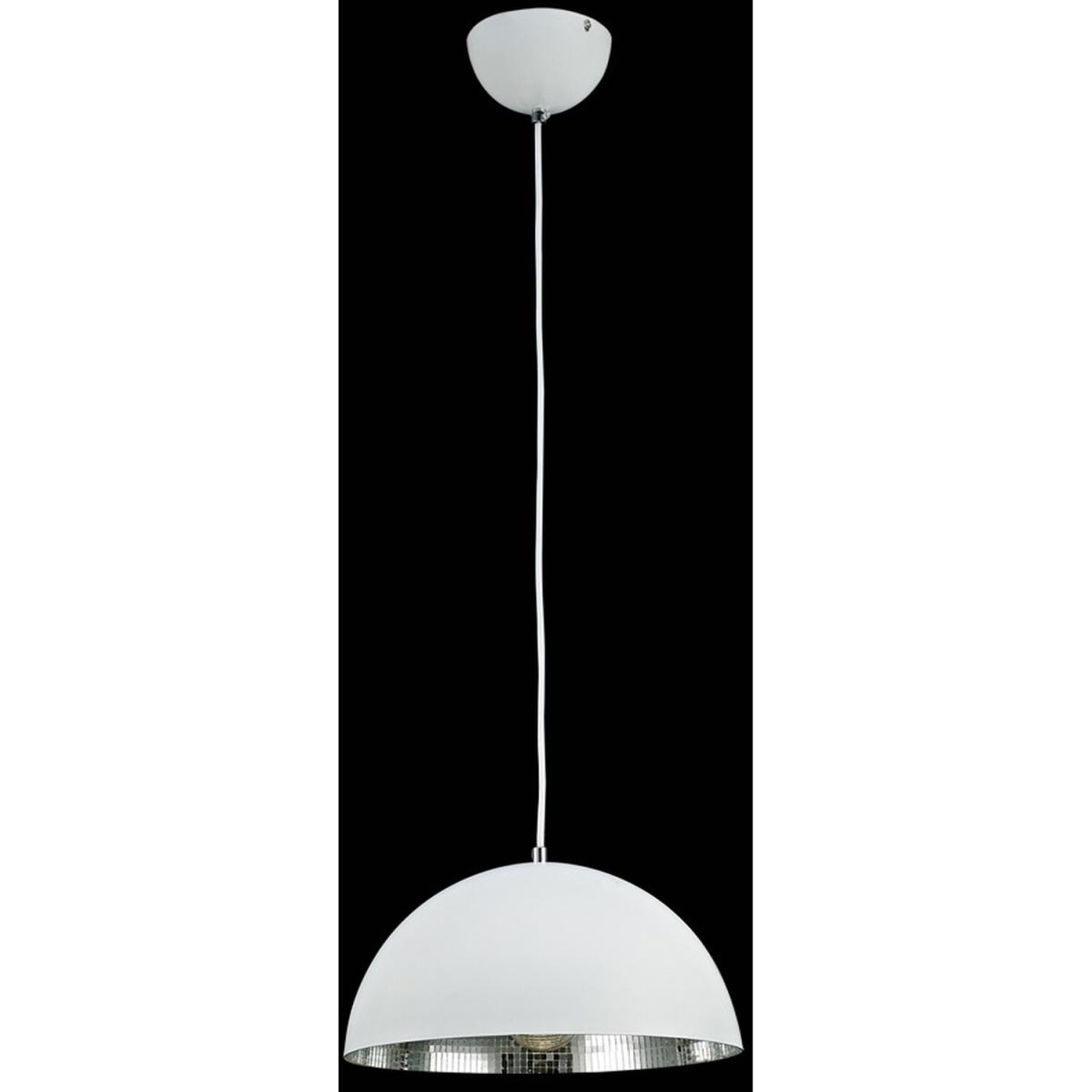 Krista Dome Ceiling Pendant E27, Matt White, Mirror Mosaic Inner - Matt White – image 2