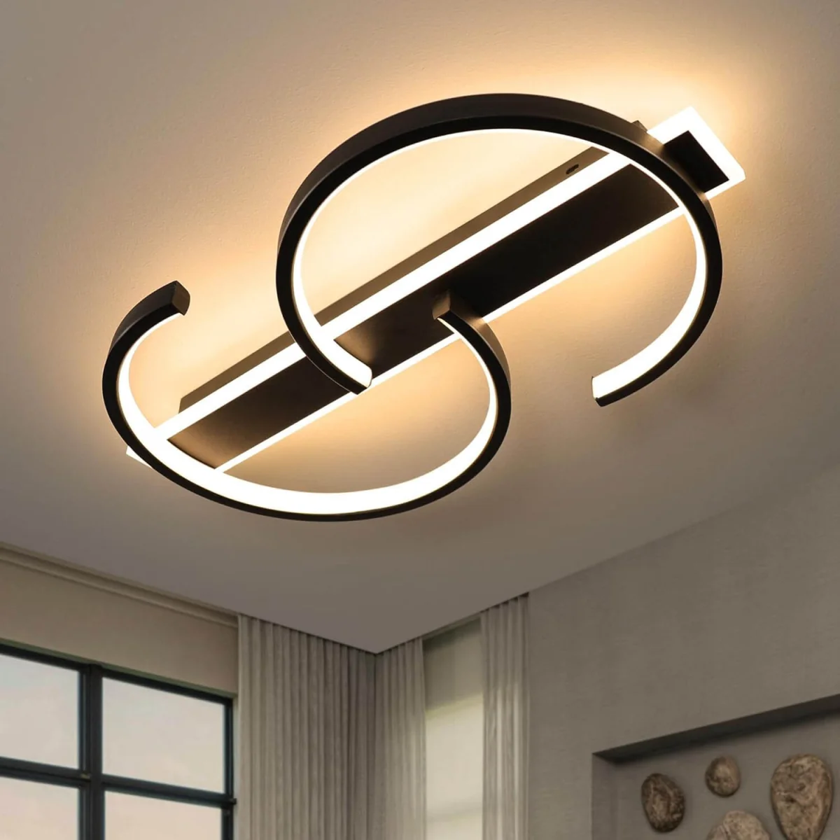 Ceiling Light Black Contemporary - Black – image 1