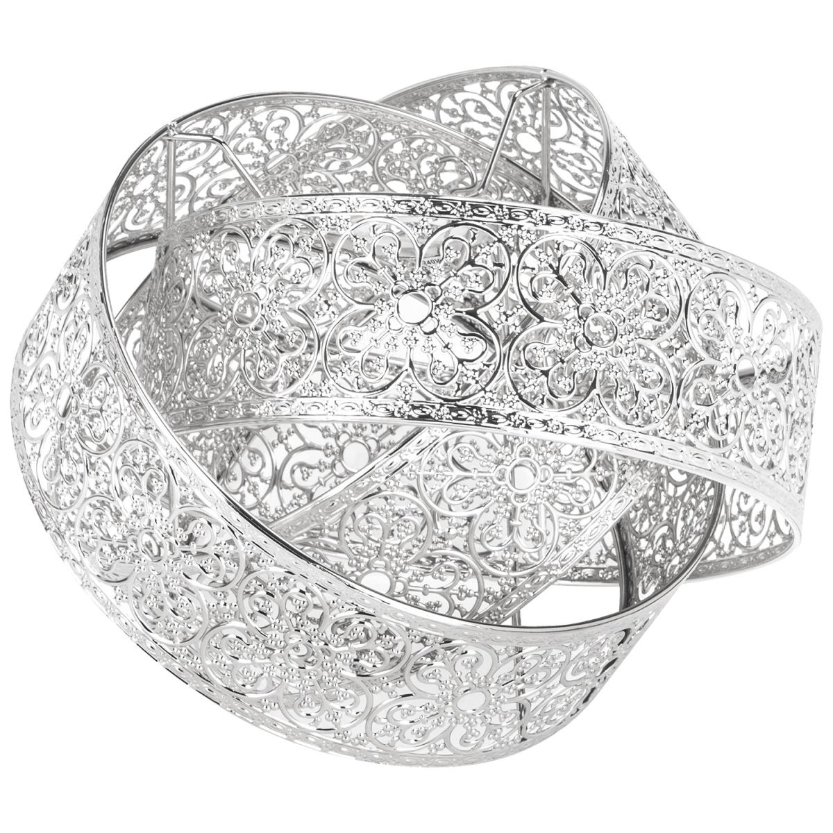 Floral Twist Jewelled Pendant – image 2