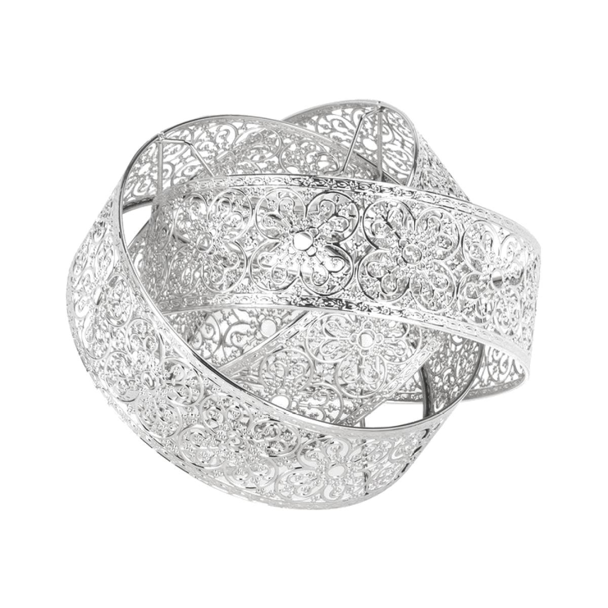 Floral Twist Jewelled Pendant – image 1