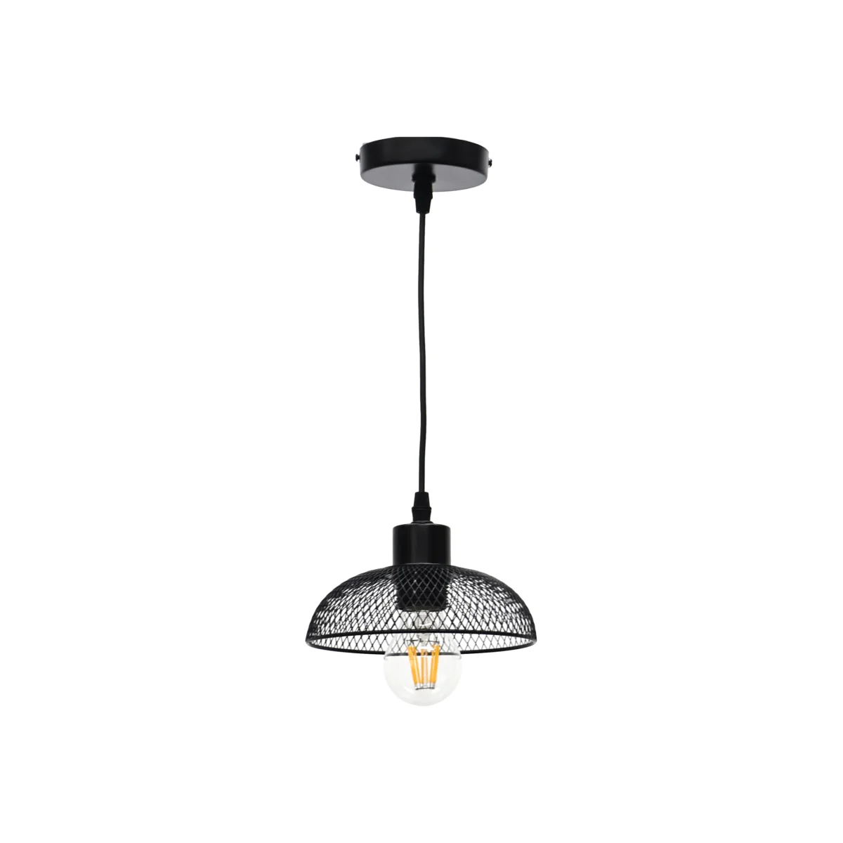 Cassidy Small Black Mesh Ceiling Pendant Light - Black – image 1