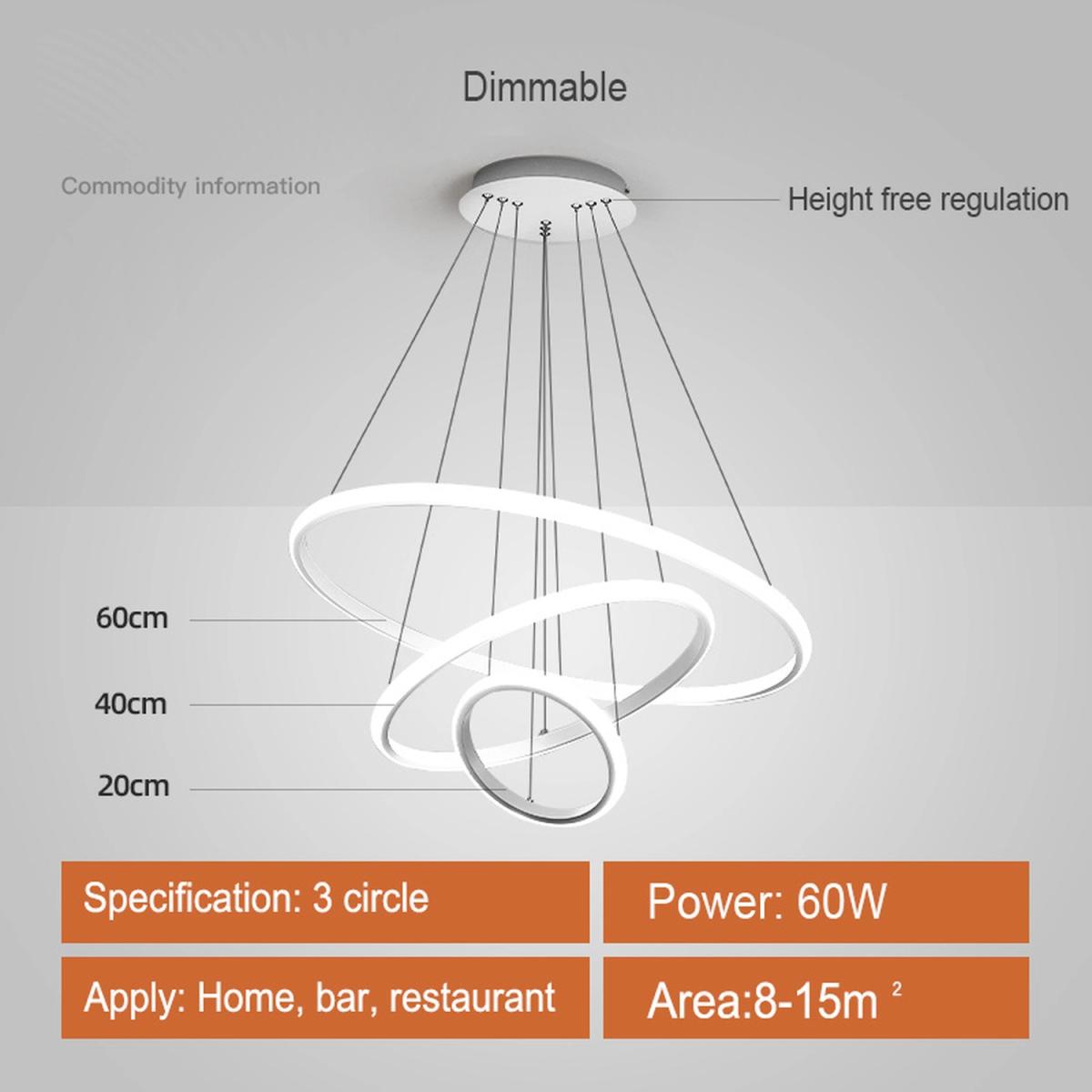 Tiered LED Pendant Light - Dimmable – image 3