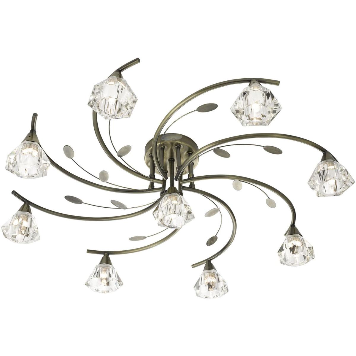 Macai Antique Brass 9Lt Semi-Flush - Antique – image 2