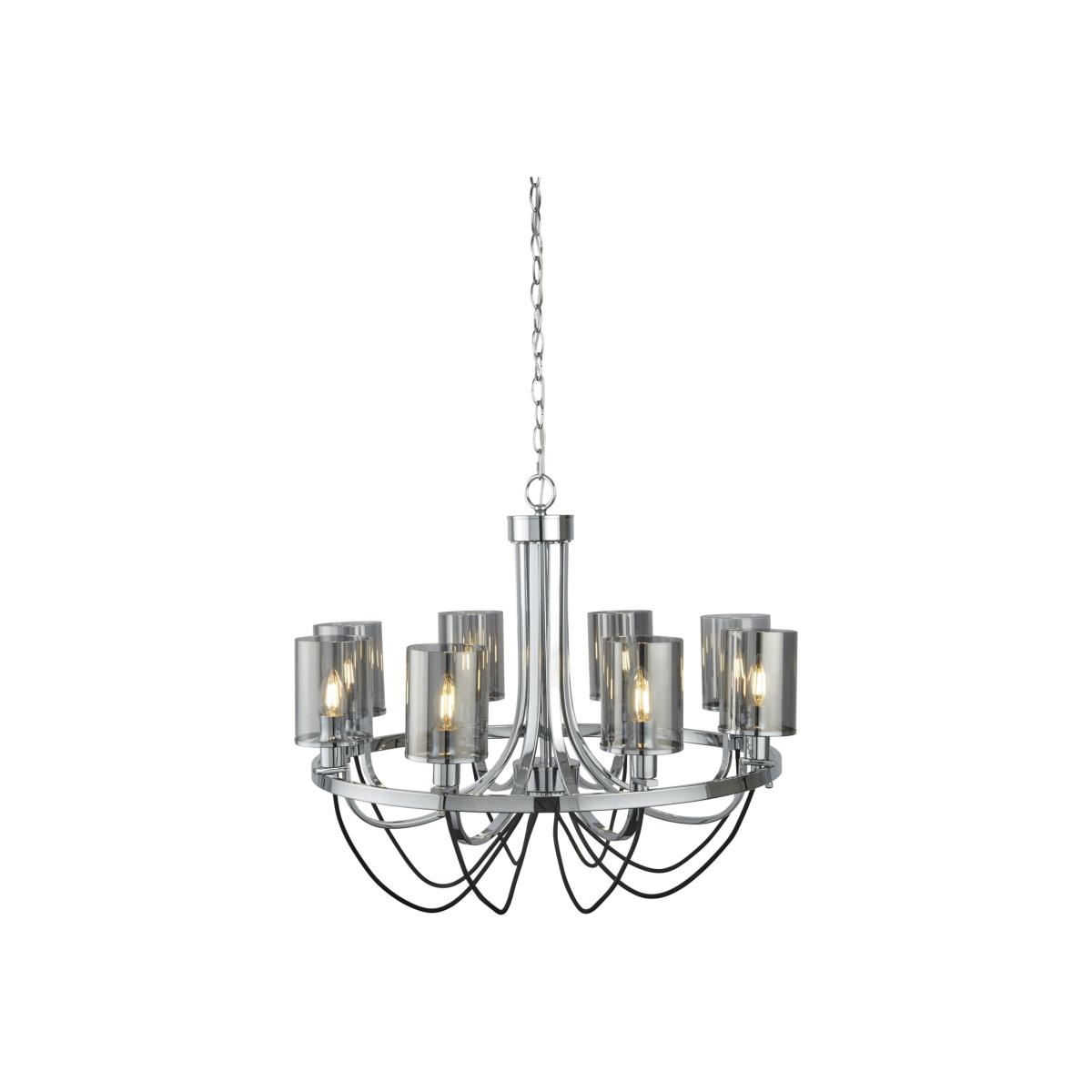 Brownsville Black, Chrome and Smoked 8Lt Pendant - Chrome – image 1