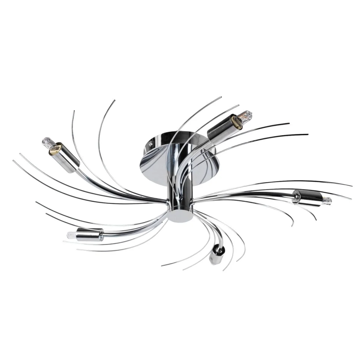 Set Of 2 Swirl 5lt Flush Ceiling Lights - Polished Chrome Plate – image 3