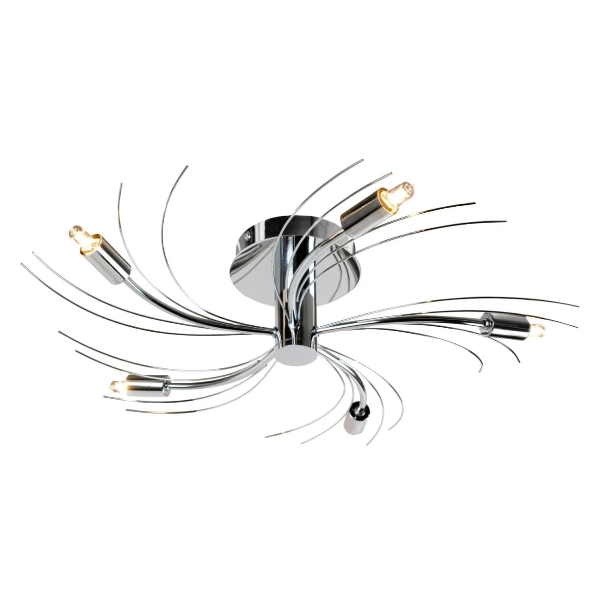 Set Of 2 Swirl 5lt Flush Ceiling Lights - Polished Chrome Plate – image 4