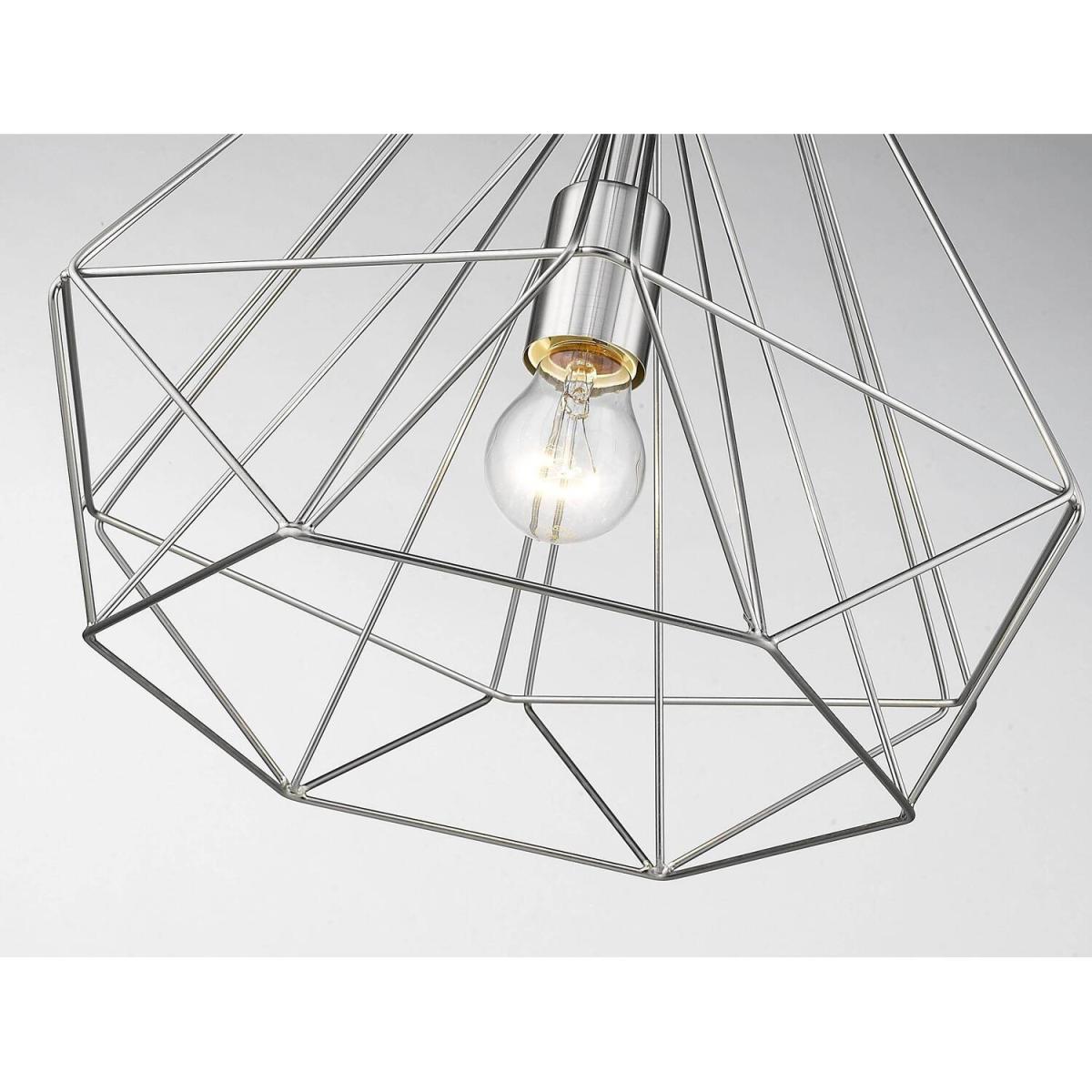 Spring Wire Small Ceiling Pendant Satin Nickel, E27 - Satin Nickel – image 2