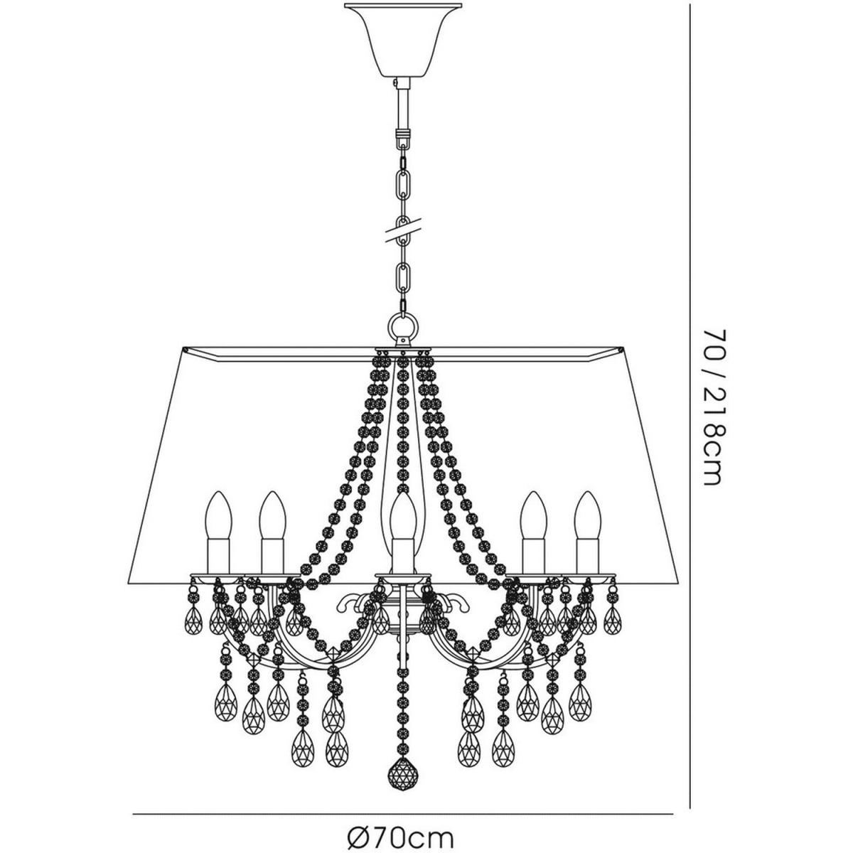 Olivia Ceiling Pendant with Bronze Shade 8 Light Antique Brass, Crystal - Antique Brass – image 3