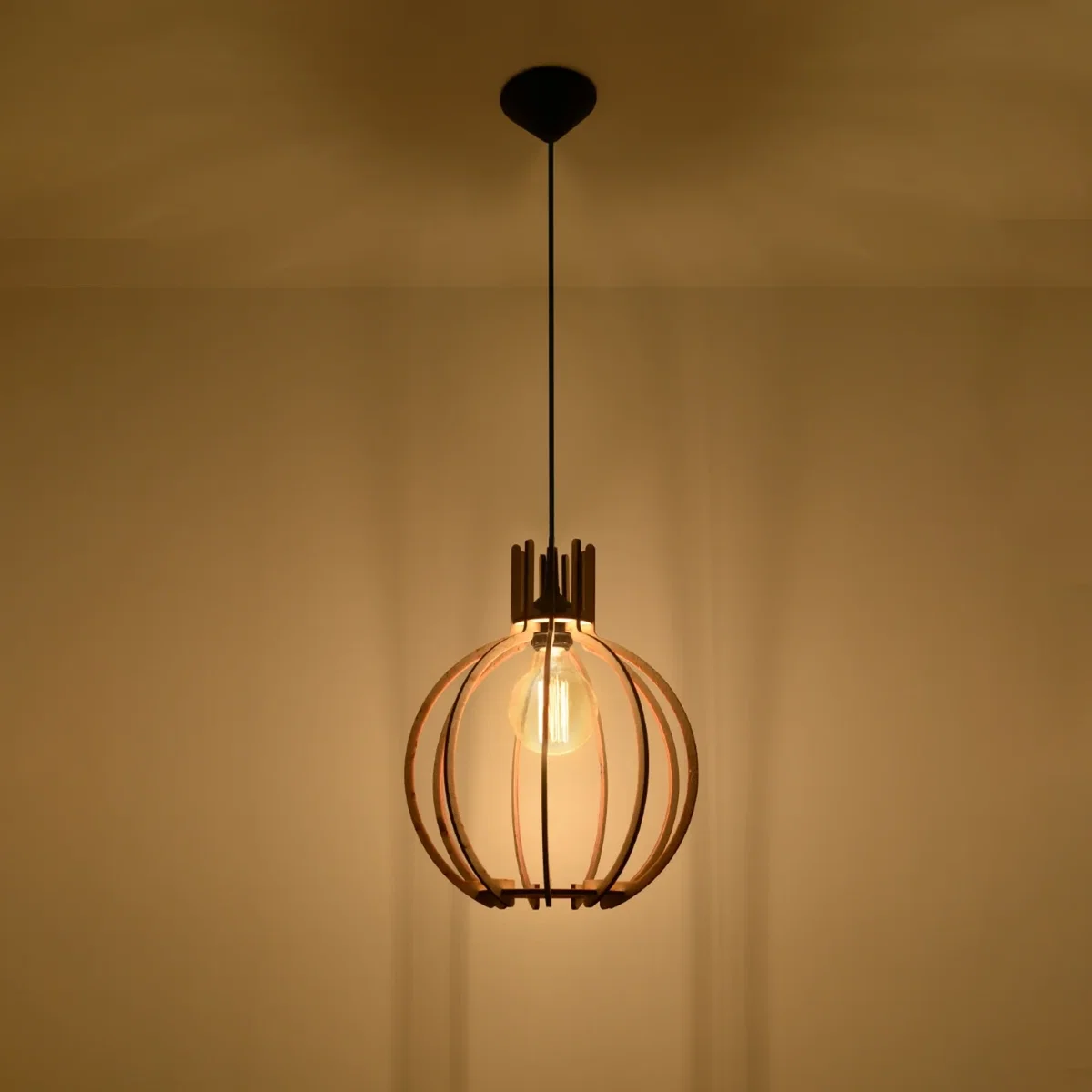 Pendant lamp ARANCIA natural wood - natural wood – image 3