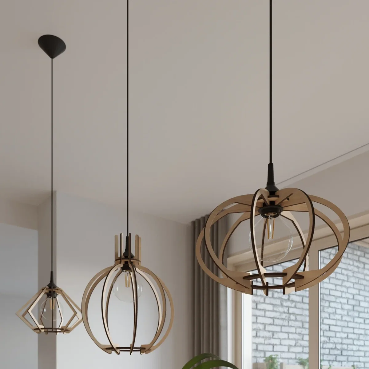 Pendant lamp ARANCIA natural wood - natural wood – image 6