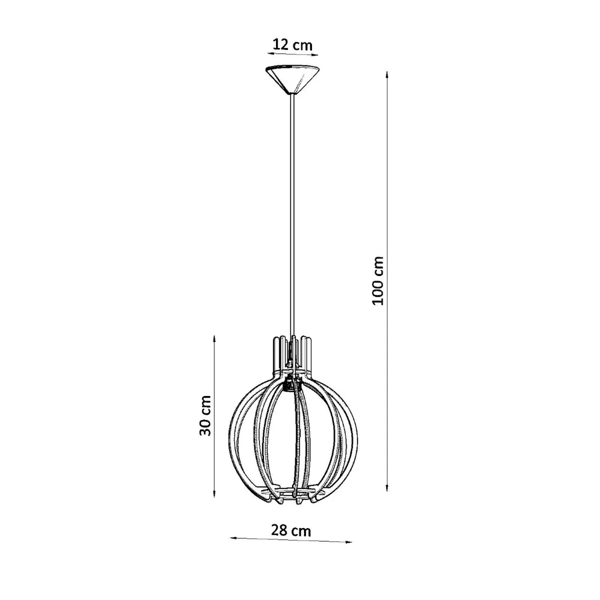 Pendant lamp ARANCIA natural wood - natural wood – image 7