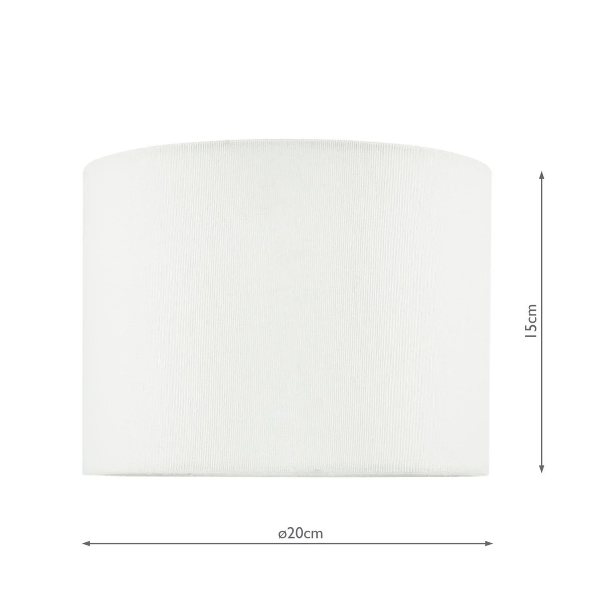 Boris White Cotton Drum Shade 20cm – image 2