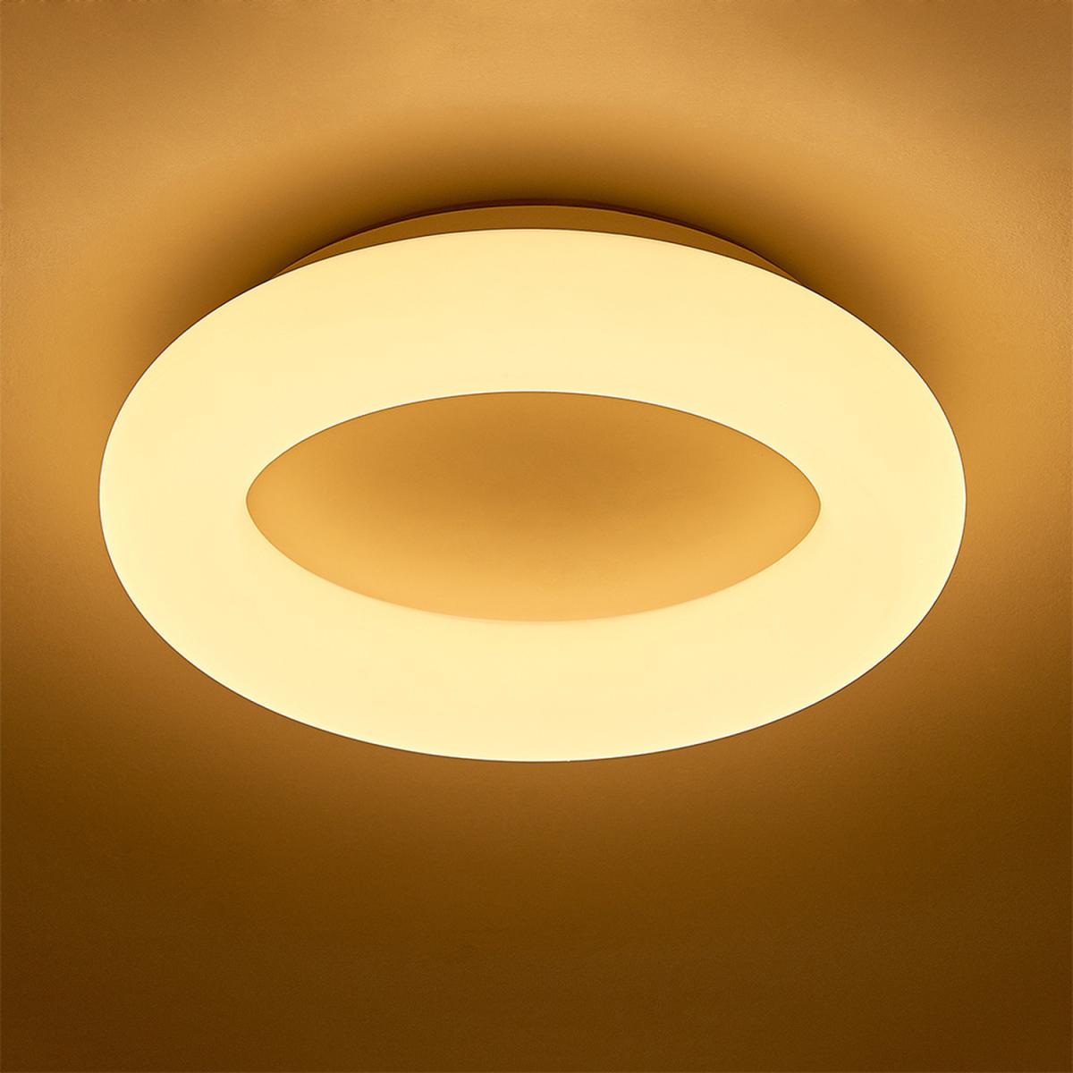 Circular LED Flush Mount Ceiling Light - White – image 2