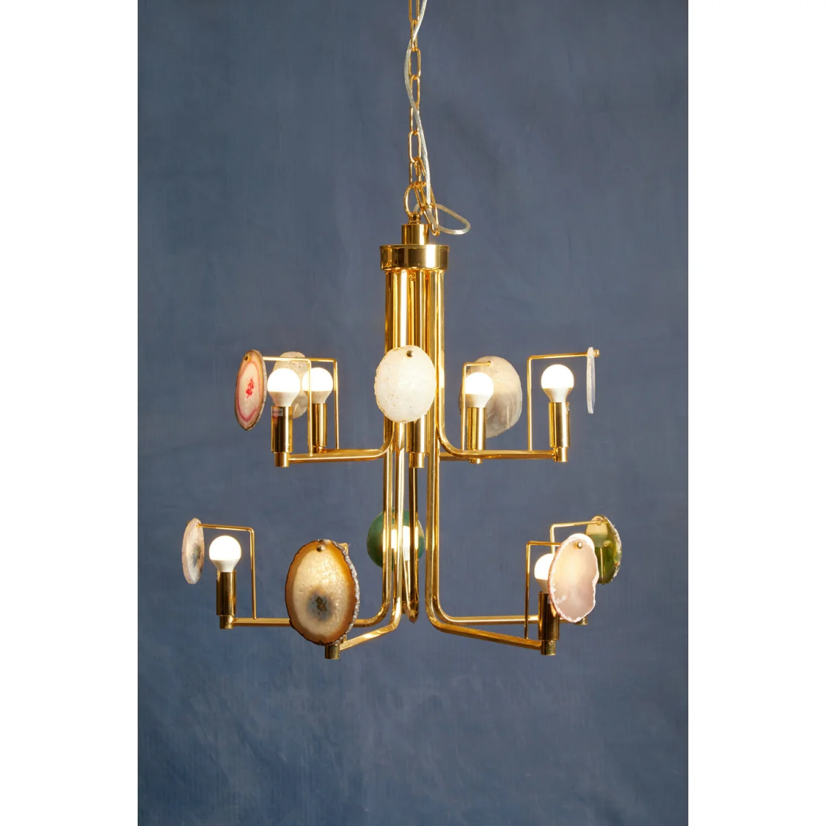 Glamour Gold and Agate 10 Light Celing Light - Gold – image 2