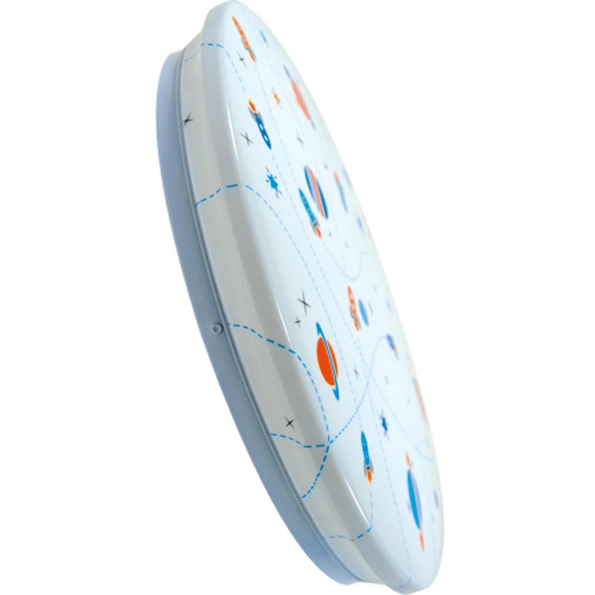 CGC ACEY Round Childrens Bedroom Ceiling LED Light Space Planet Rocket - White – image 2