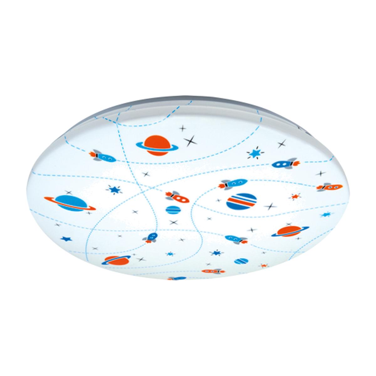 CGC ACEY Round Childrens Bedroom Ceiling LED Light Space Planet Rocket - White – image 1