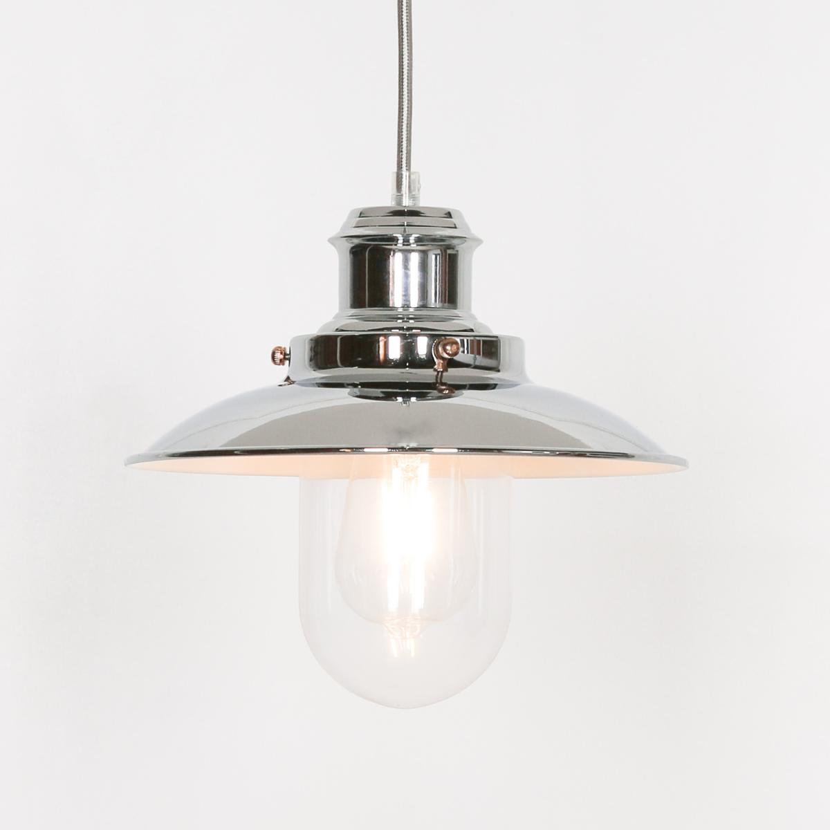 Chrome Hanging Ceiling Light Fisherman Style Pendant - Chrome – image 1