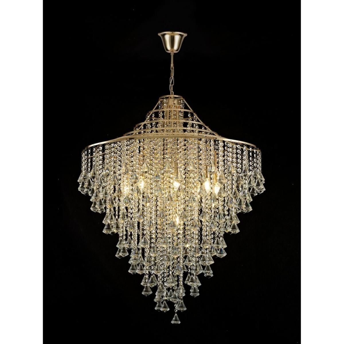 Inina Ceiling Pendant 9 Light E14 French Gold, Crystal - French Gold – image 2