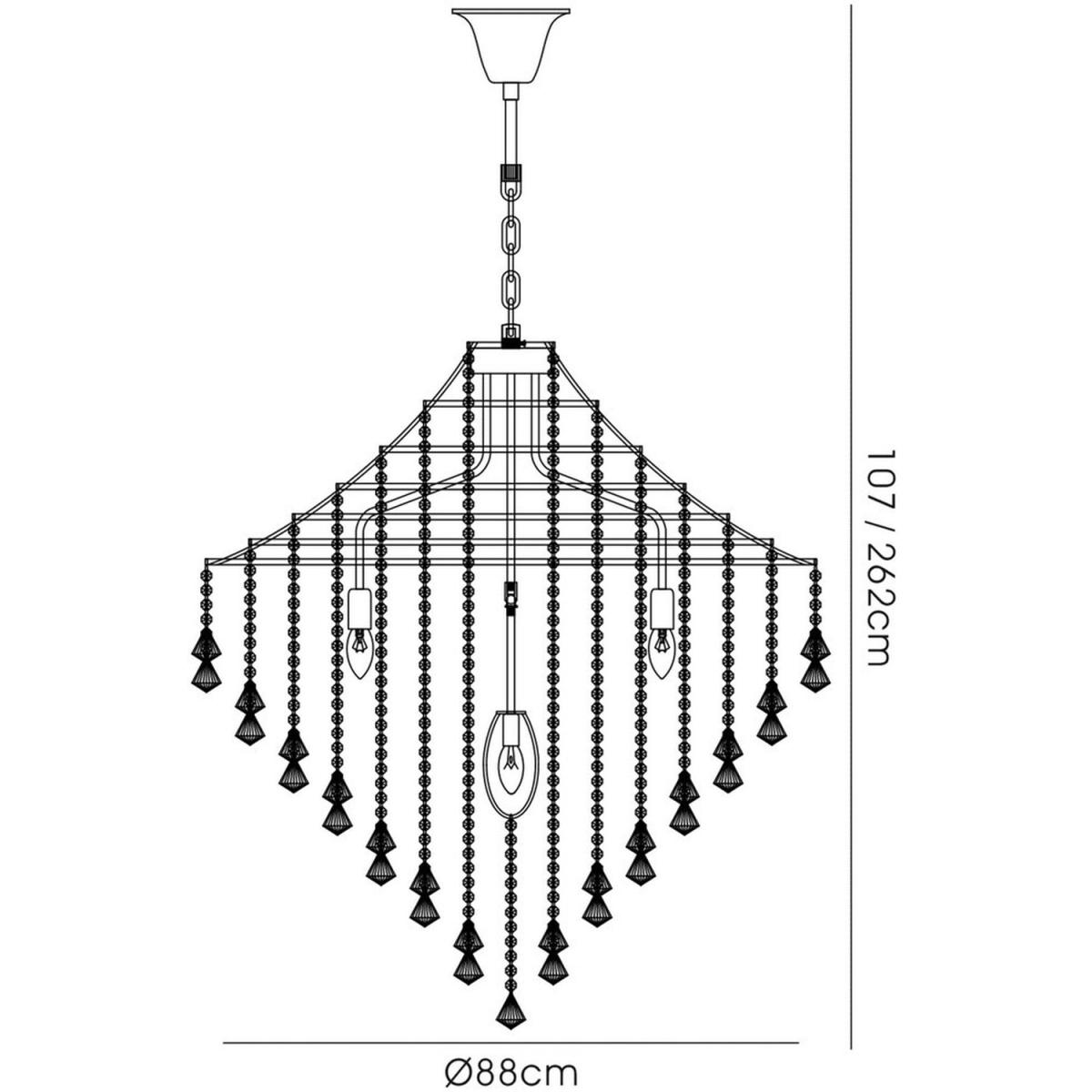 Inina Ceiling Pendant 9 Light E14 French Gold, Crystal - French Gold – image 3
